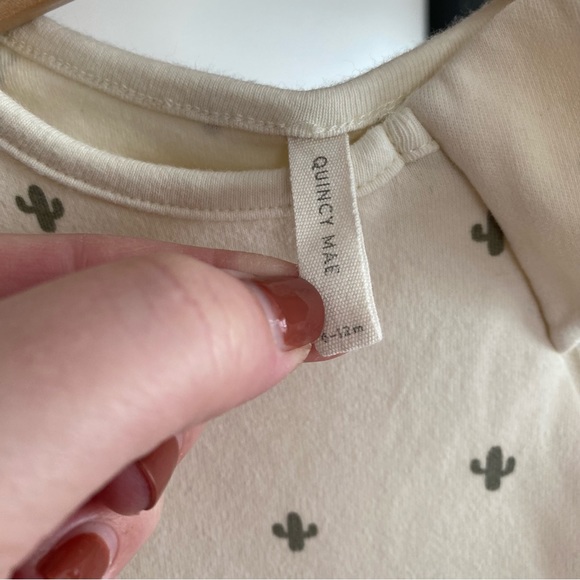 Quincy Mae Cream Green Cactus Jersey Sleep Bag - Picture 12 of 14